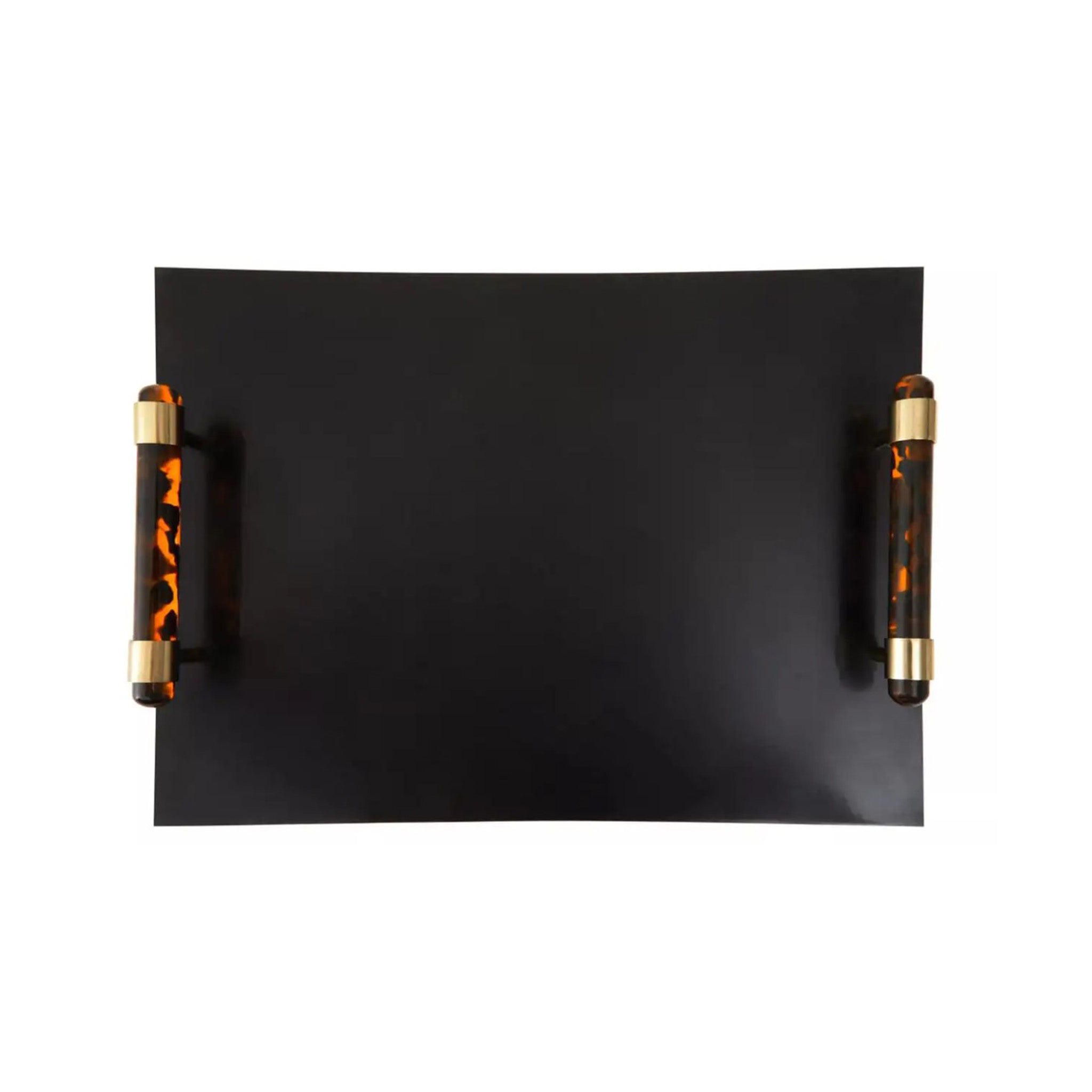 Rectangular Tortoise Shell Handle Tray